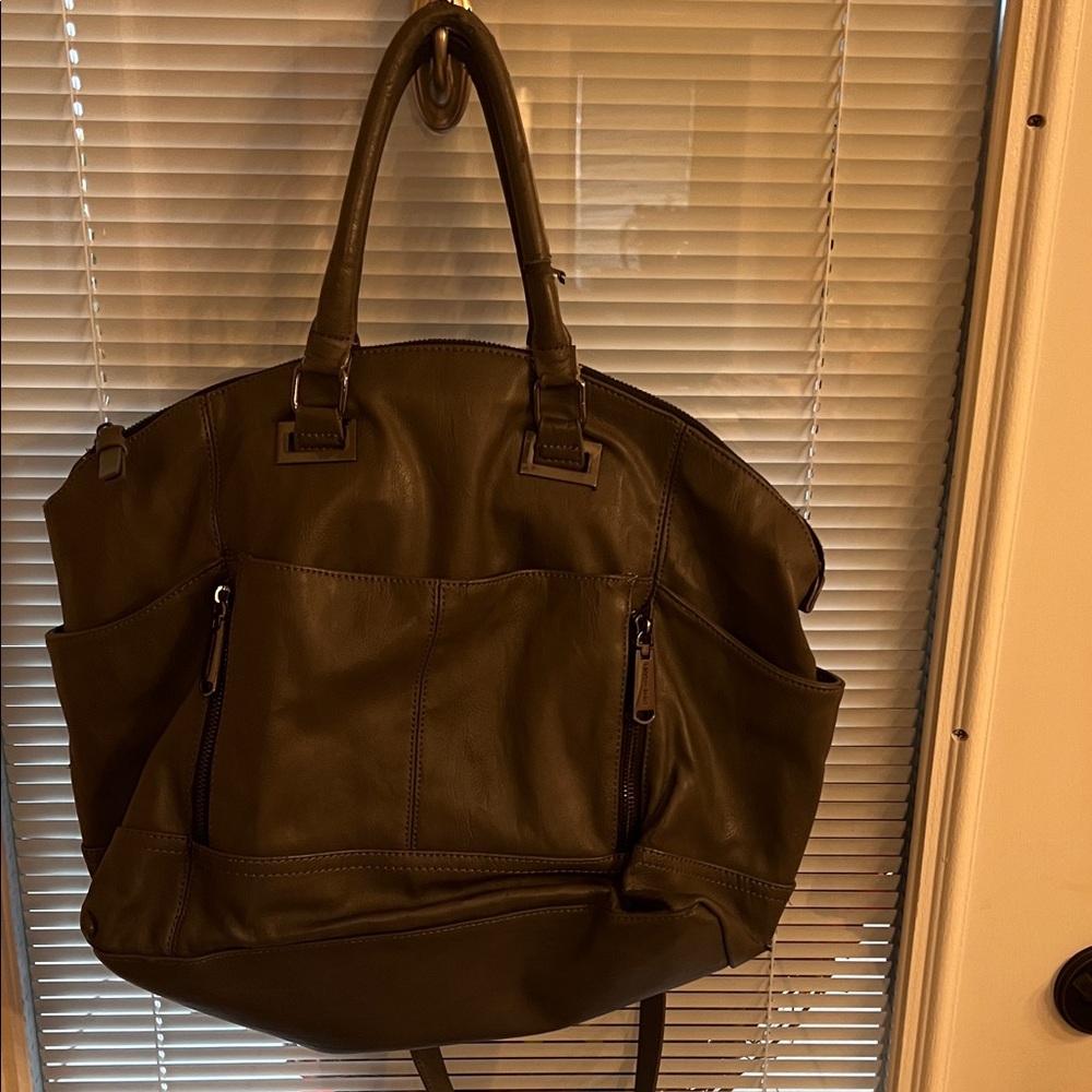 Steve Madden Dark Gray Leather Tote Bag - Picture 4 of 7
